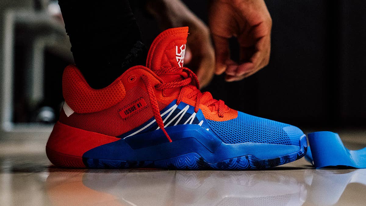 In collaboration with Marvel, Adidas launches Donovan Mitchell's D.O.N. Issue #1 signature sneaker in a Spider-Man-inspired colorway.