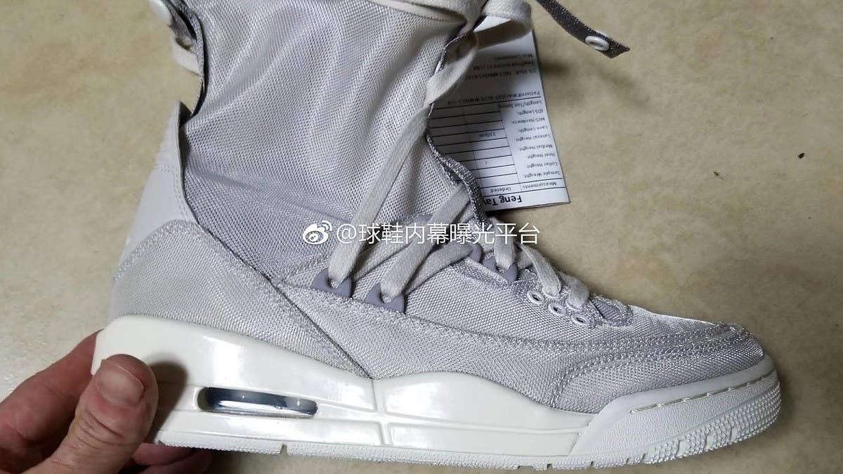 A possible new Air Jordan 3 features some remixed details. Get a first look at what could be the Air Jordan 3 EXP boot here.
