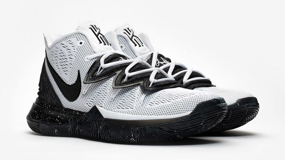 Kyrie 5 sale black white emerald