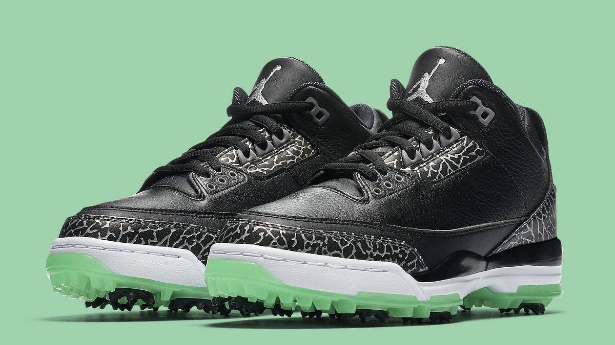 Releasing in "Green Glow," the Air Jordan 3 is the latest model to combine golf elements to its iconic model with a course-ready outsole coming in Jordan retailers soon. 