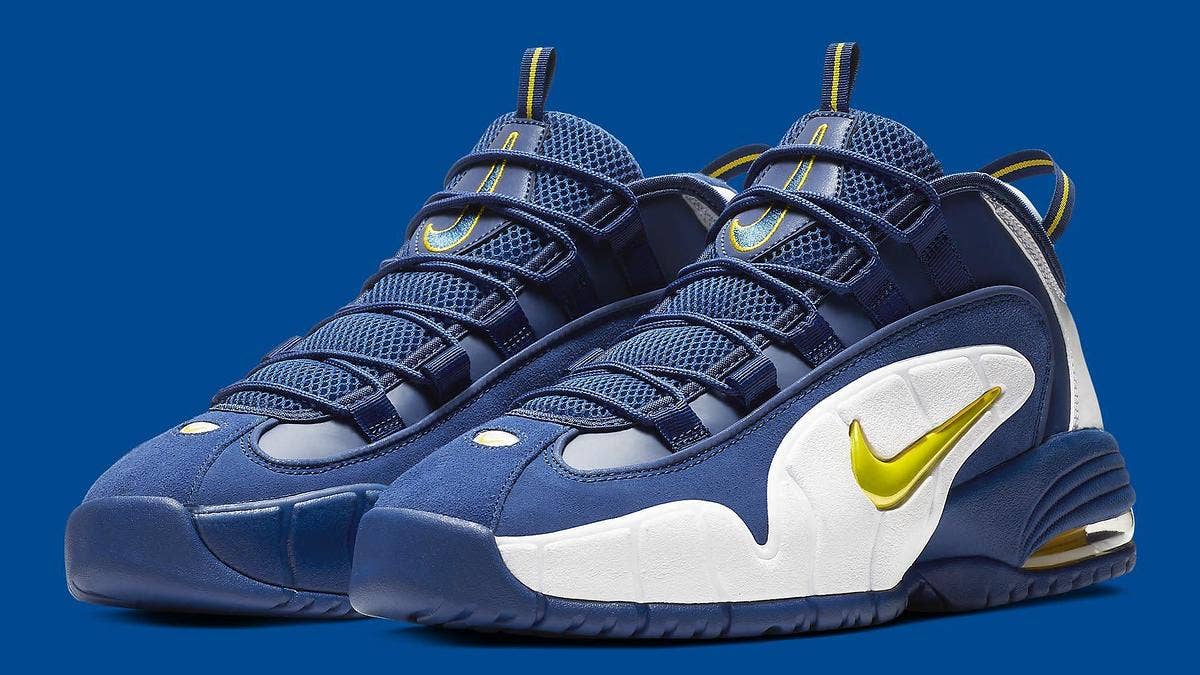 Two new colorway of the Nike Air Max Penny 1 inspired by Penny being drafted by the Golden State Warriors and his 'House Party' commercial with Lil' Penny.