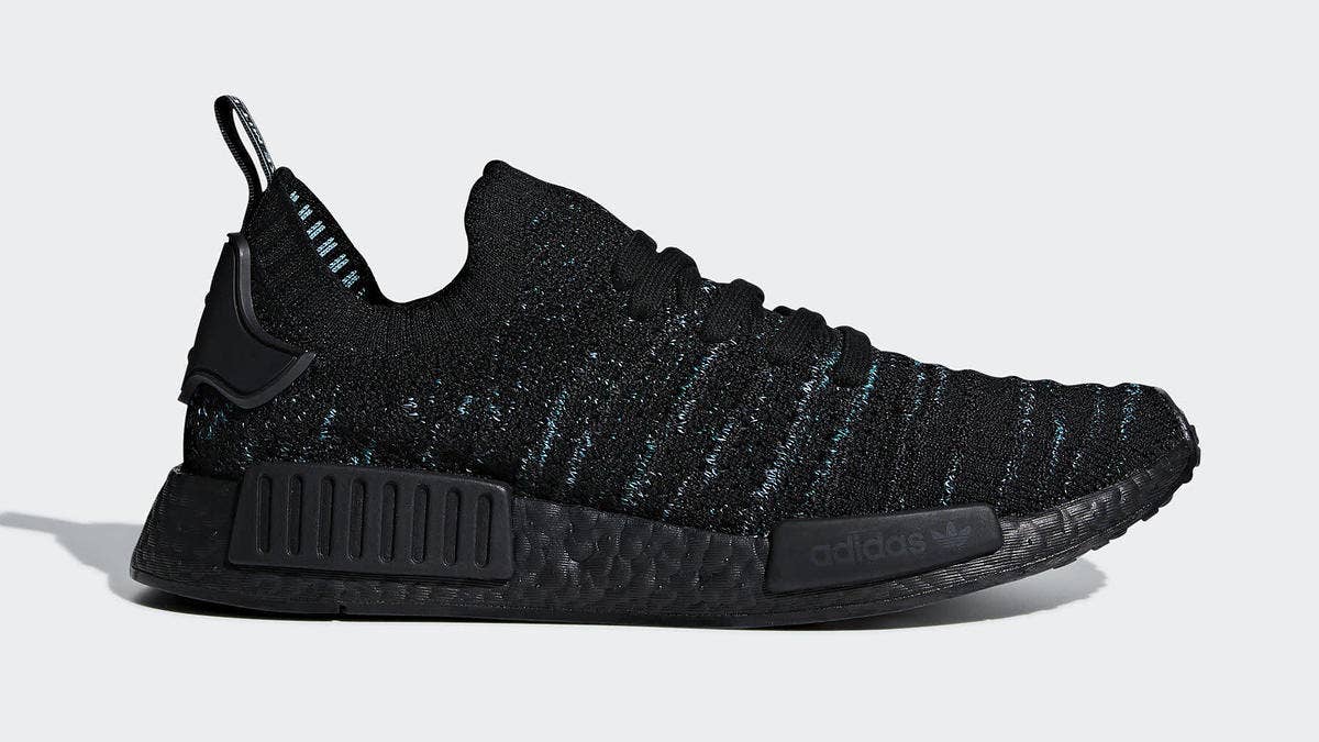 Yet another collaboration between Parley for the Oceans and Adidas is the NMD_R1 featuring recycled plastic on the uppers, which drops on Nov. 7, 2018, for $140.