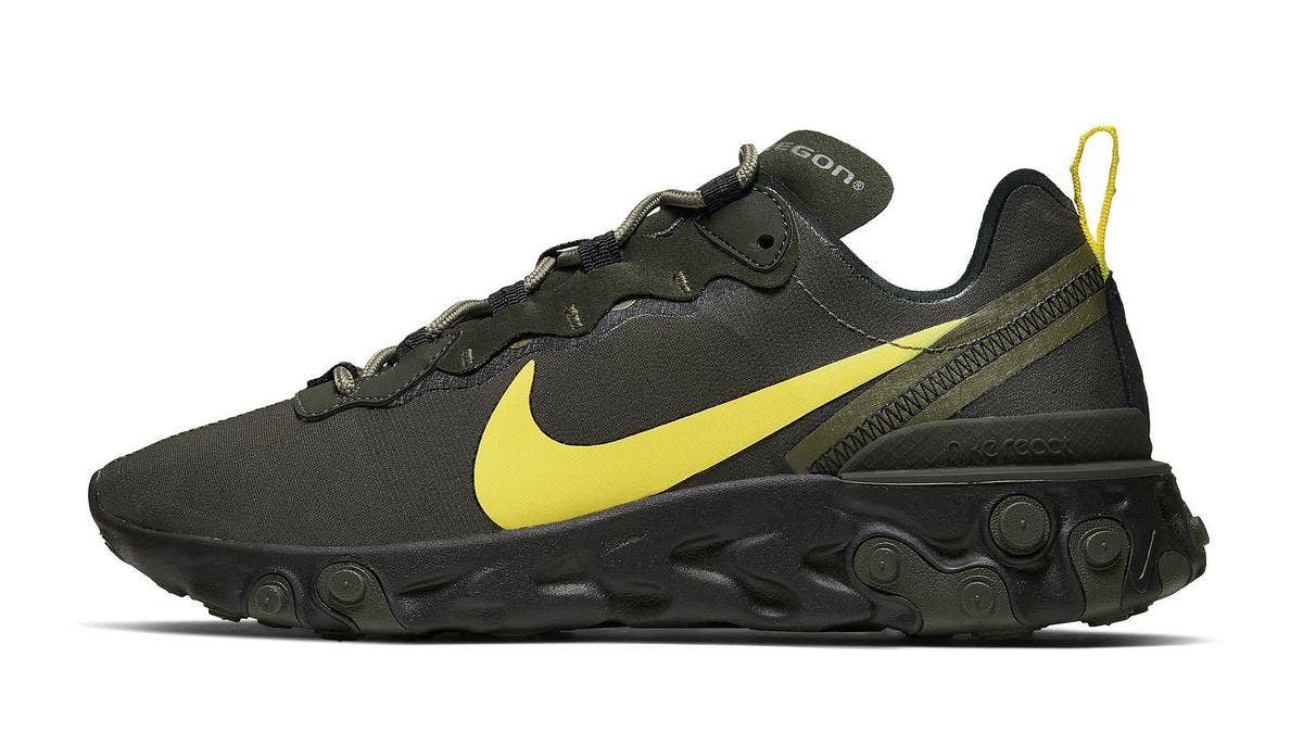The University of Oregon will be receiving a special 'Oregon Ducks' Nike React Element 55 that's expected to release very soon.