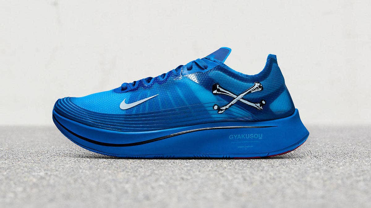 Nike has revealed three new colorways of the Zoom Fly SP created by Jun Takahashi for the Gyakusou line. Royal blue, navy blue, and black pairs will release.