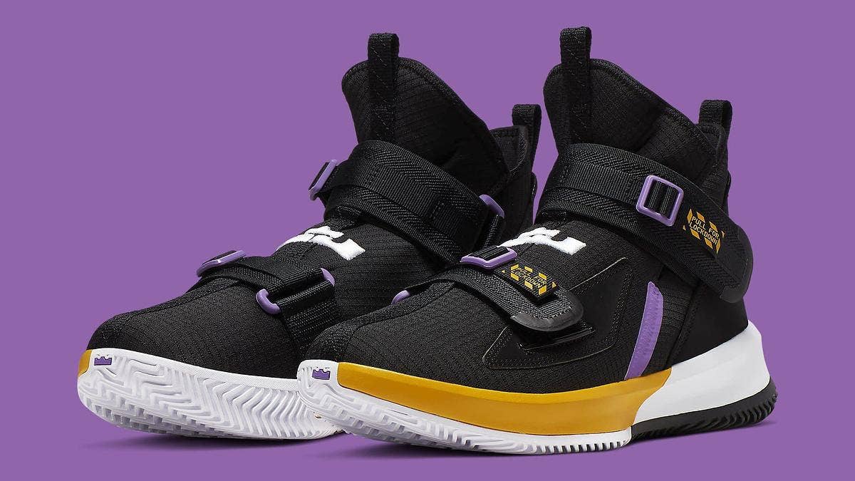The Nike LeBron Soldier 13 is set to release in a colorway inspired by the Los Angeles Lakers