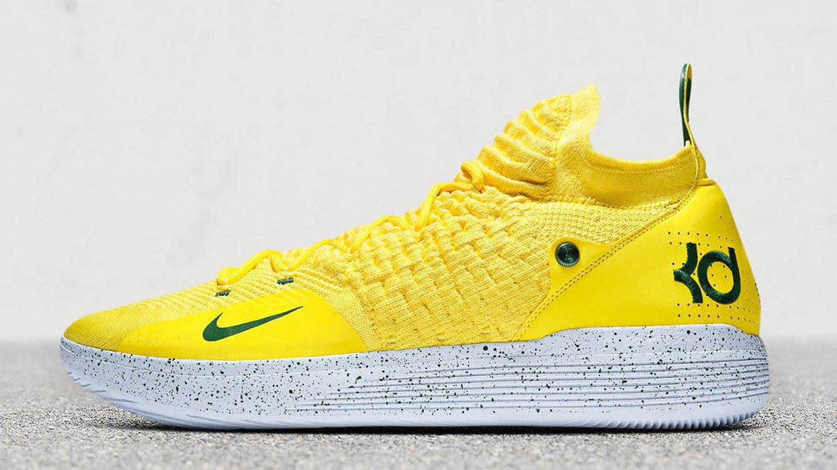 Nike is celebrating Kevin Durant's return to Seattle with special player's exclusive sneakers that pay homage to the green and yellow of the former team.
