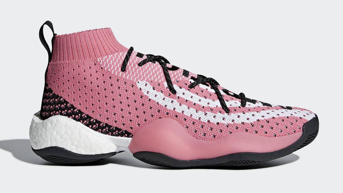 The Adidas Crazy BYW Pharrell will finally see a proper retail release in two pink and black-based colorways coming Summer 2018 for a retail price of $250. 