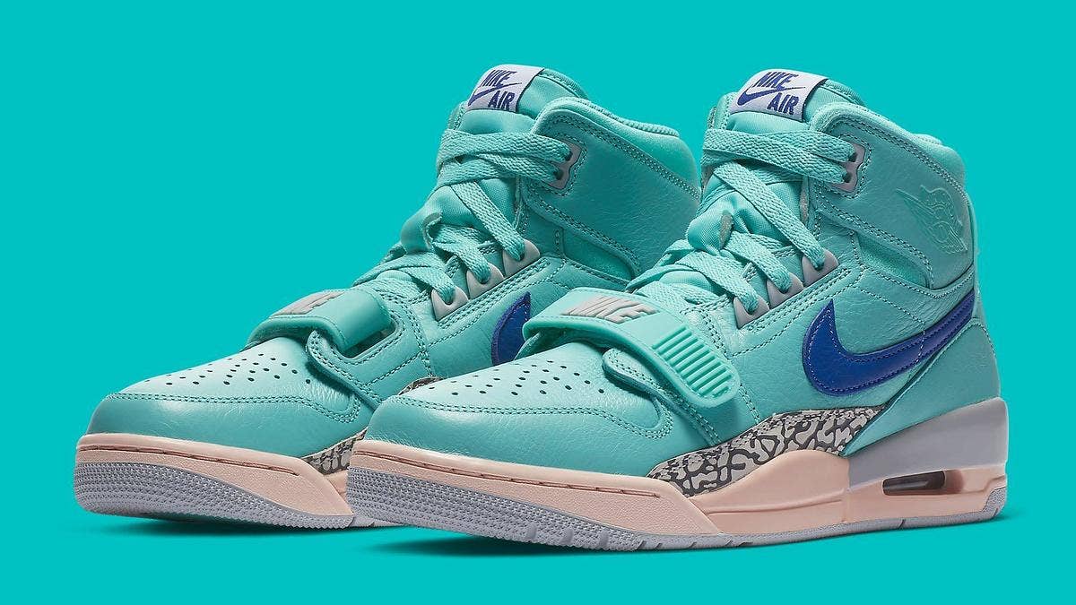 Adding to the colorways for Don C's Jordan Legacy 312, the model will arrive in a bright 'Hyper Jade' colorway for $160 releasing in the coming weeks. 