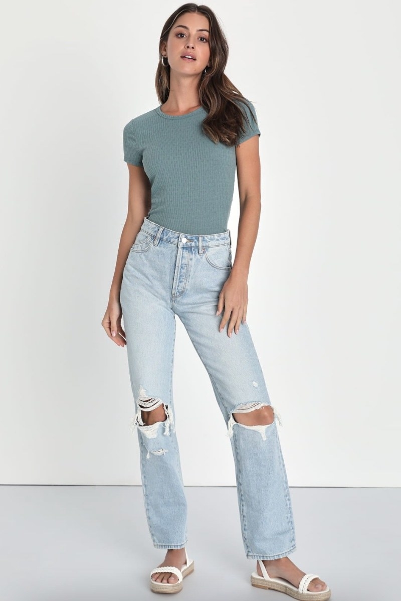 jeans on model