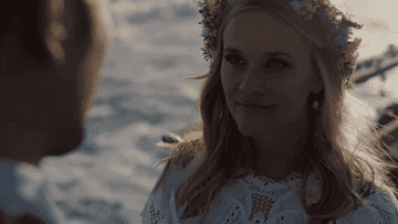 Closeup of Reese Witherspoon as a bride
