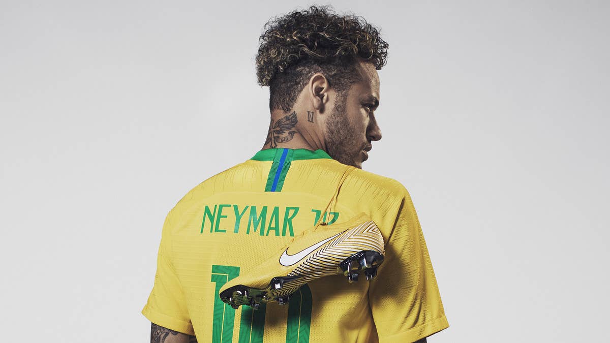 Nike has released a pair of the Mercurial Vapor 360 in a 'Meu Jogo' colorway for Brazilian soccer star Neymar Jr. to celebrate the 2018 FIFA World Cup.