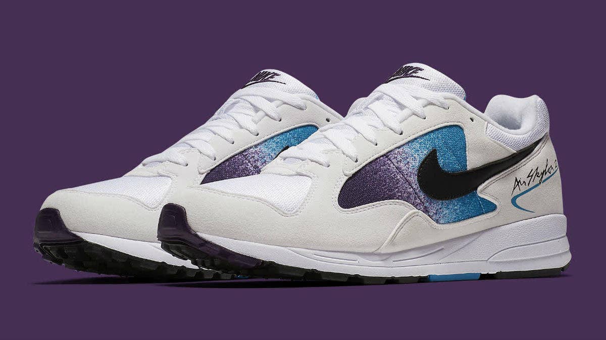 The 'Eggplant' and 'Solar Red' Nike Air Skylon retros will release on June 1, 2018.