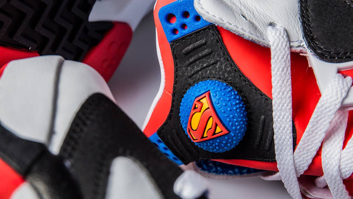 Shoe Palace and Reebok link up to create a Superman-themed Shaq Attaq to celebrate the 25th Anniversary of Shaquille O'Neal's All-Star debut.