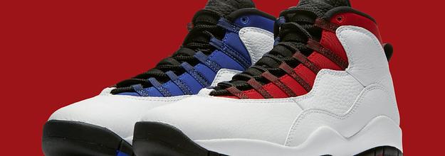 Jordan 10 red white blue sale 2018