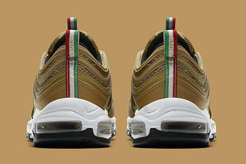 Nike Air Max 97 Italy Flag Gold Release Date AJ8056 700 Heel