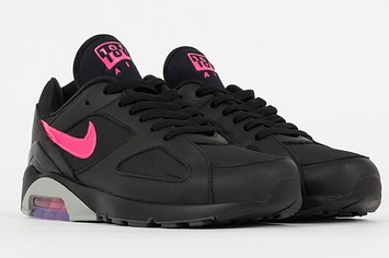 Nike Air Max 180 'Black/Pink Blast Wolf Grey' AQ9974 001 (Pair)