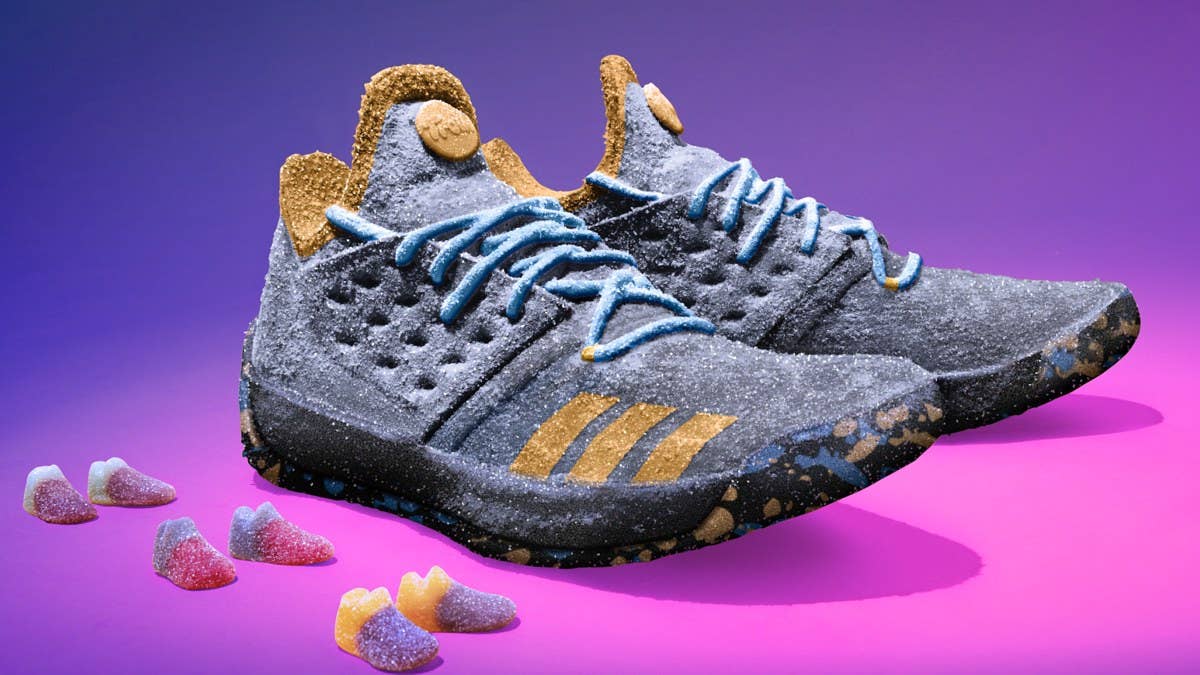 Trolli is celebrating James Harden's 2018 NBA MVP award by releasing life-sized gummy candy version of the Adidas Harden Vol. 2.