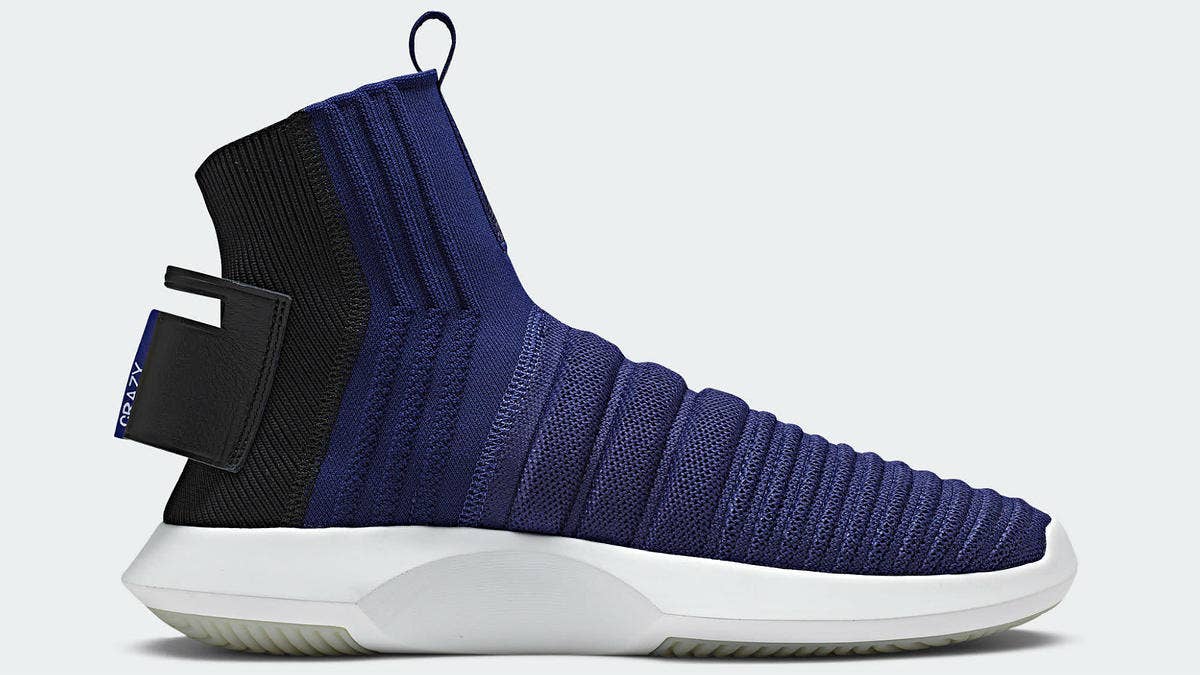 The 'Real Purple' Adidas Crazy 1 ADV Sock Primeknit will release on May 15, 2018 for $140.