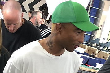 Pharrell Williams in the Adidas P.O.D. System Friends and Family Exclusive