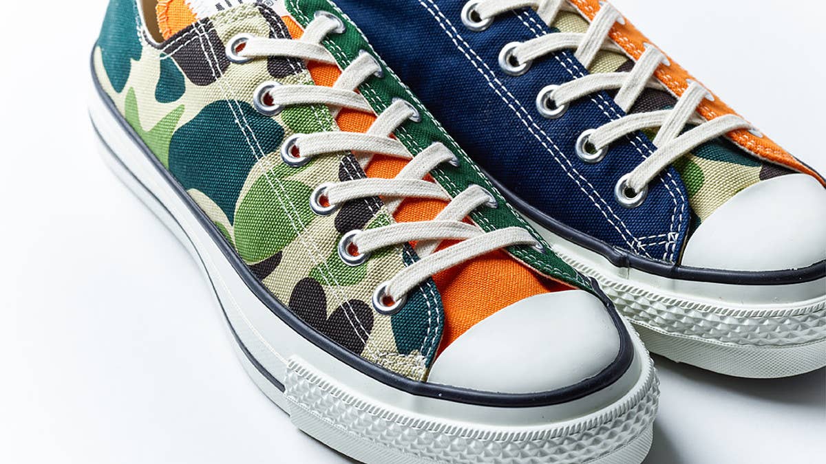 Japan retailer Billy's collaborates with Converse on a Chuck Taylor All Star Low with mismatched camouflage panels reminiscent of Nike's popular 'What the' colorways. 