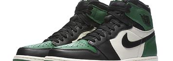 Pine green black sales sail jordan 1