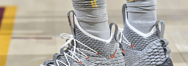 Lebron 15 grey hot sale and orange