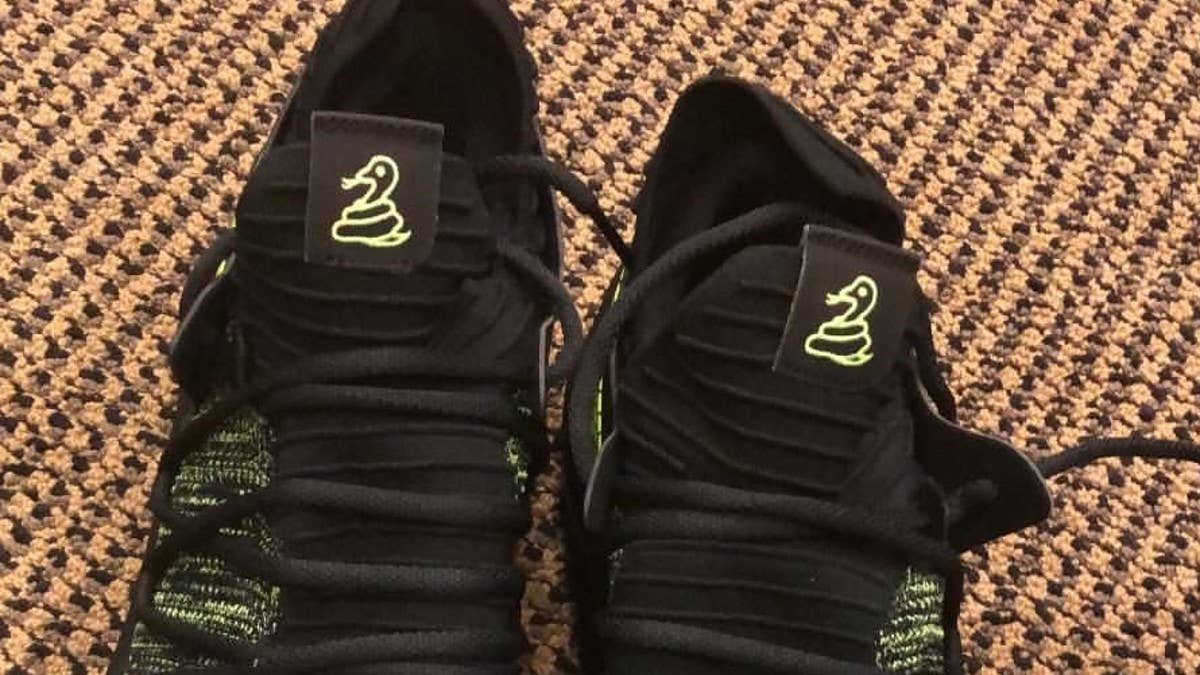 Kevin Durant embraces his 'Snake' nickname on a new pair of Nike KD 10 sneakers.