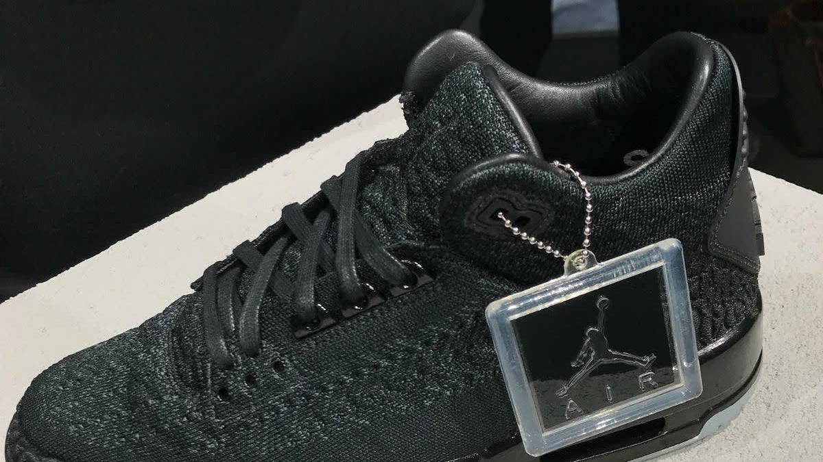 The black Air Jordan 3 Flyknit will release in March 18, 2018 for $220.