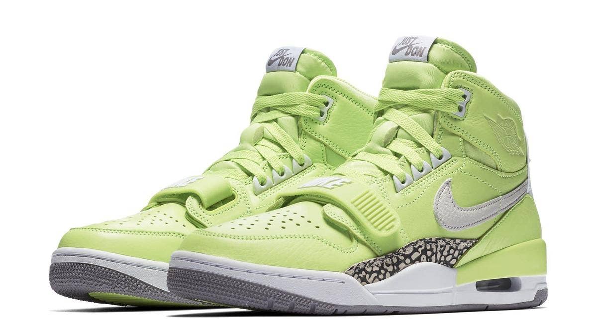 The release date and details for Don C's Jordan Legacy 312 NRG sneakers in 'Ghost Green' (AQ4160-301). Find out when and where you can pick them up here.
