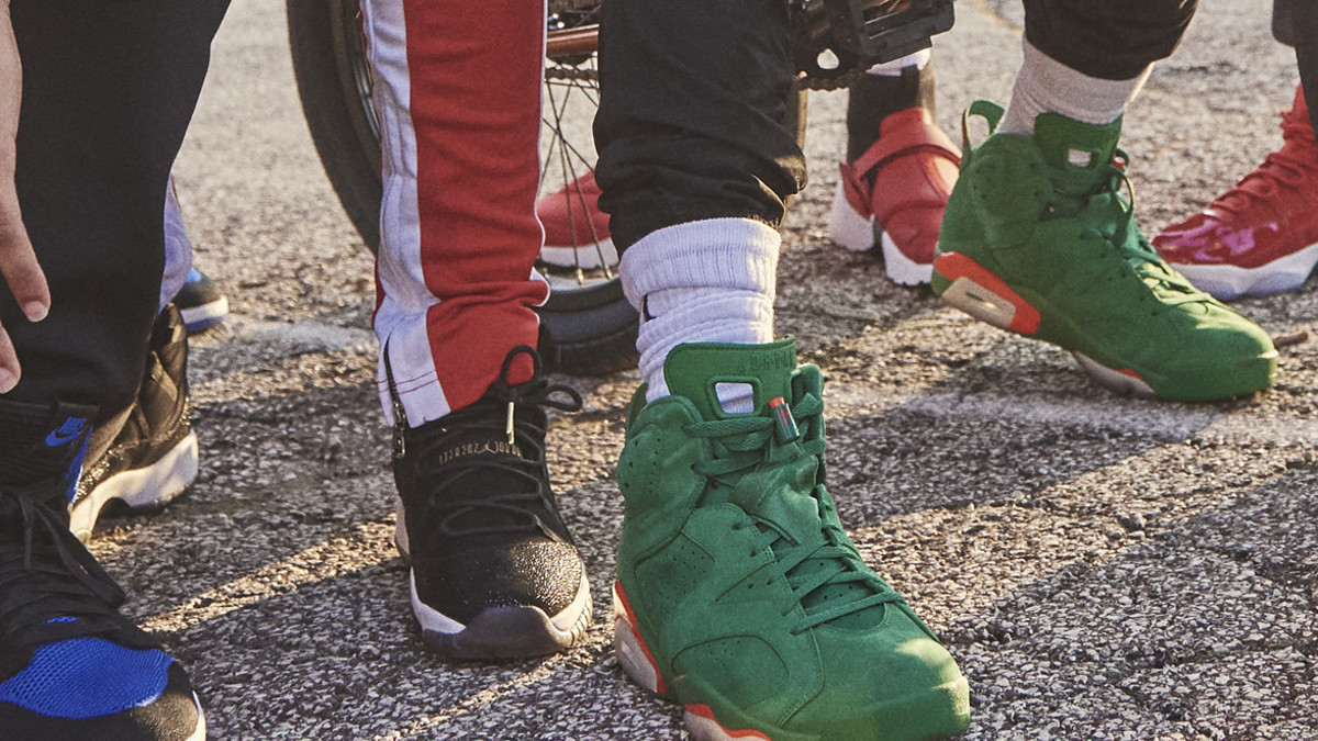 Jordan 6 gatorade store green on feet