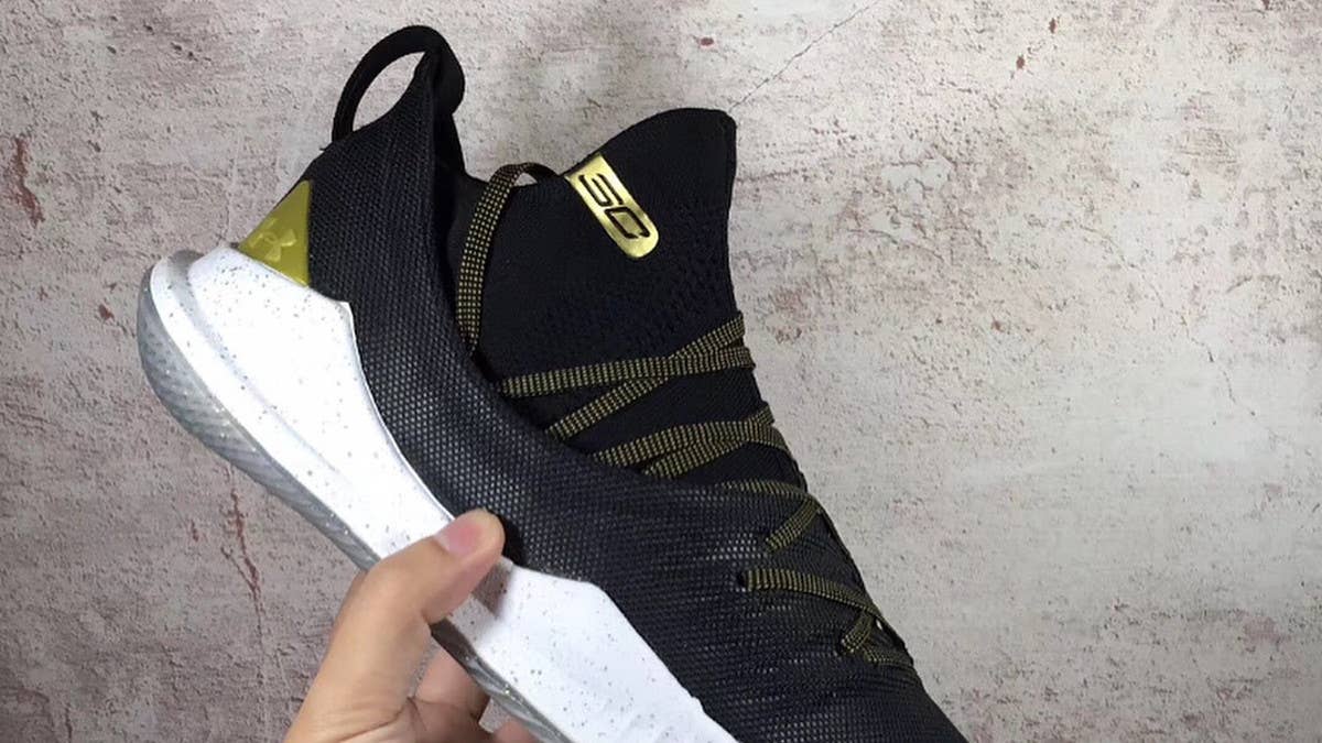 The 'Gold Pack' Under Armour Curry 5s will release on June 1, 2018 for $130 each.