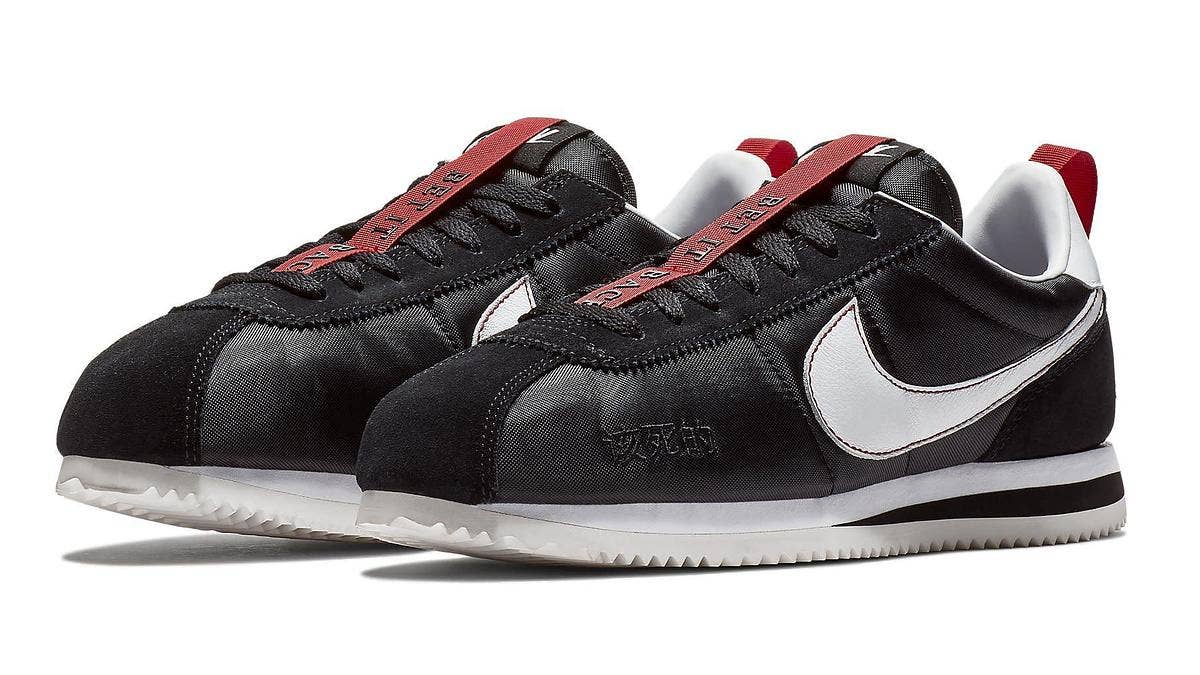 Capping off the TDE Championship Tour, the Nike x Kendrick Lamar 'Cortez Kenny III' is releasing on Nike SNKRS on June 22, 2018, at a retail price of $100.