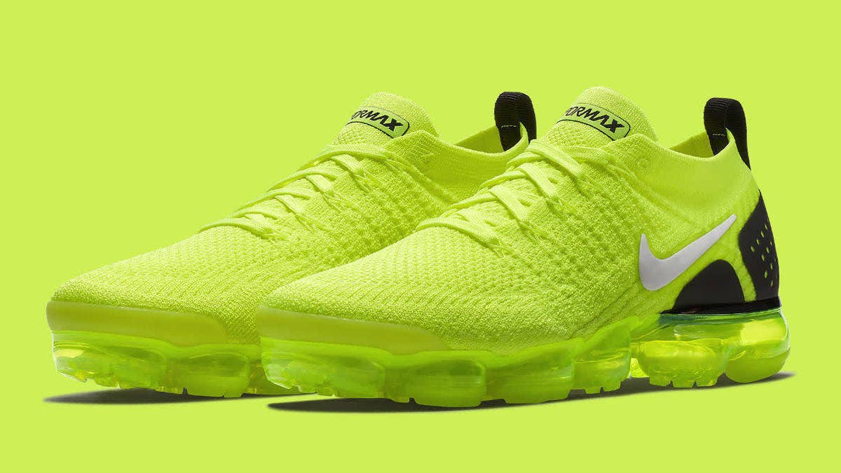 The 'Volt' Nike Air VaporMax 2 Flyknit will release during Spring 2018 for $190.