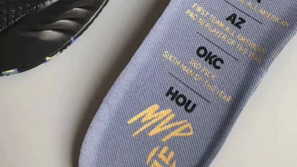 Images have surfaced of a new Adidas Harden model celebrating the MVP award he has yet to win.