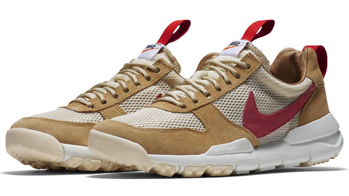 The release date and details for the Tom Sachs x Nike Mars Yard Mid TS 'White/Sport Red/Black/Cobalt Bliss' sneakers. First Look at Tom Sachs’ New Nike Collab