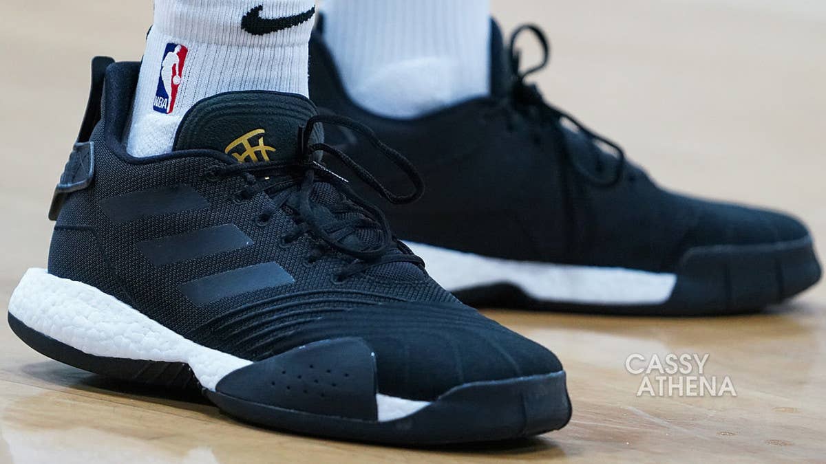 Kelly Oubre Jr. was recently spotted in offseason wearing Adidas' upcoming T-Mac Millennium model in a black-based colorway rumored to launch in Spring 2019.