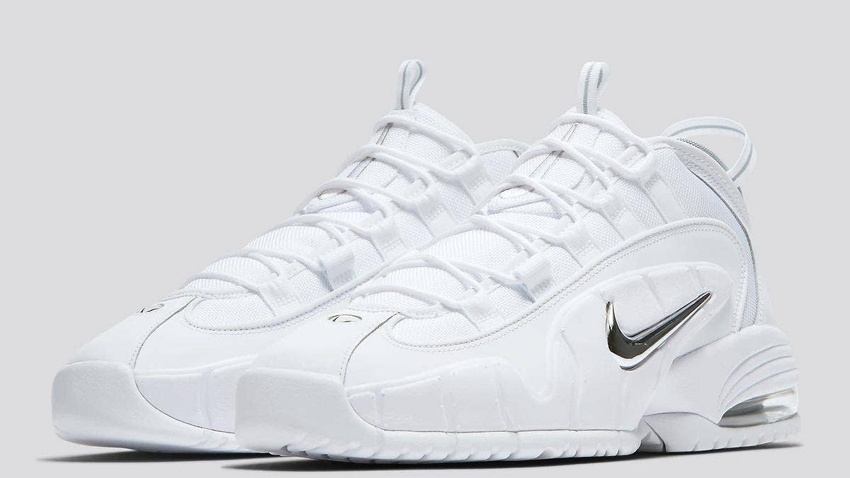 A new addition to the lineup, the Nike Air Max Penny 1 'White Metallic' will release at Nike Sportswear locations in Aug. 10, 2018 at a retail price of $160. 