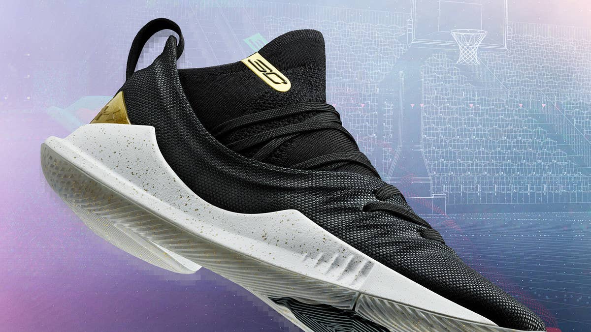 The release date and details for Stephen Curry's Under Armour Curry 5 'Takeover Edition' sneakers for the 2018 NBA Finals.