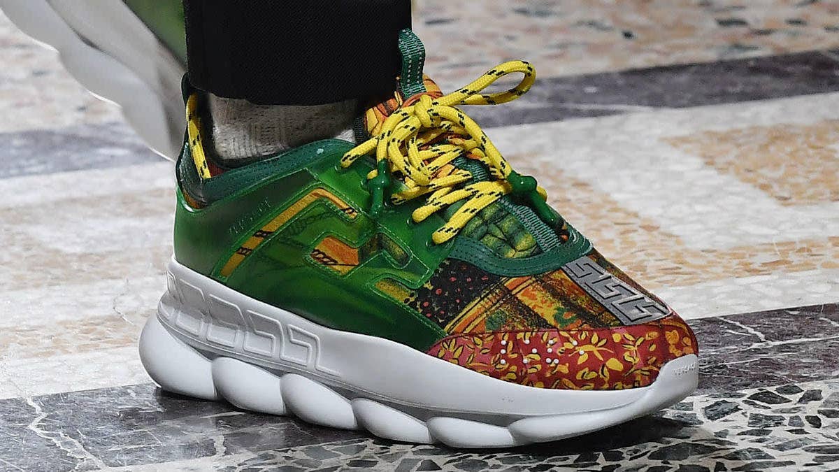 Several colorways of the 2 Chainz x Versace collaboration sneaker debuted during Milan Men's Fashion Week.
