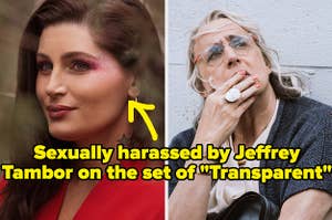  Trace Lysette captioned "sexually harassed by jeffrey rambor on the set of transparent"