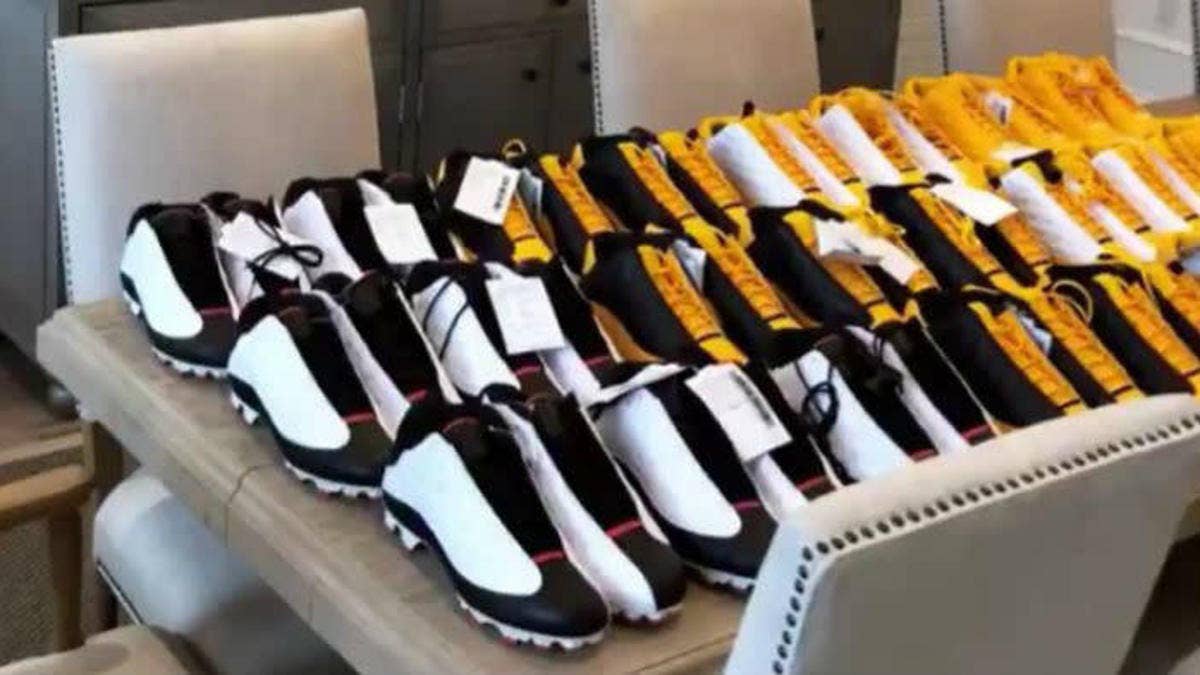 Jordan Brand ships Joe Haden a massive amount of Air Jordan cleats to prepare for the new season.
