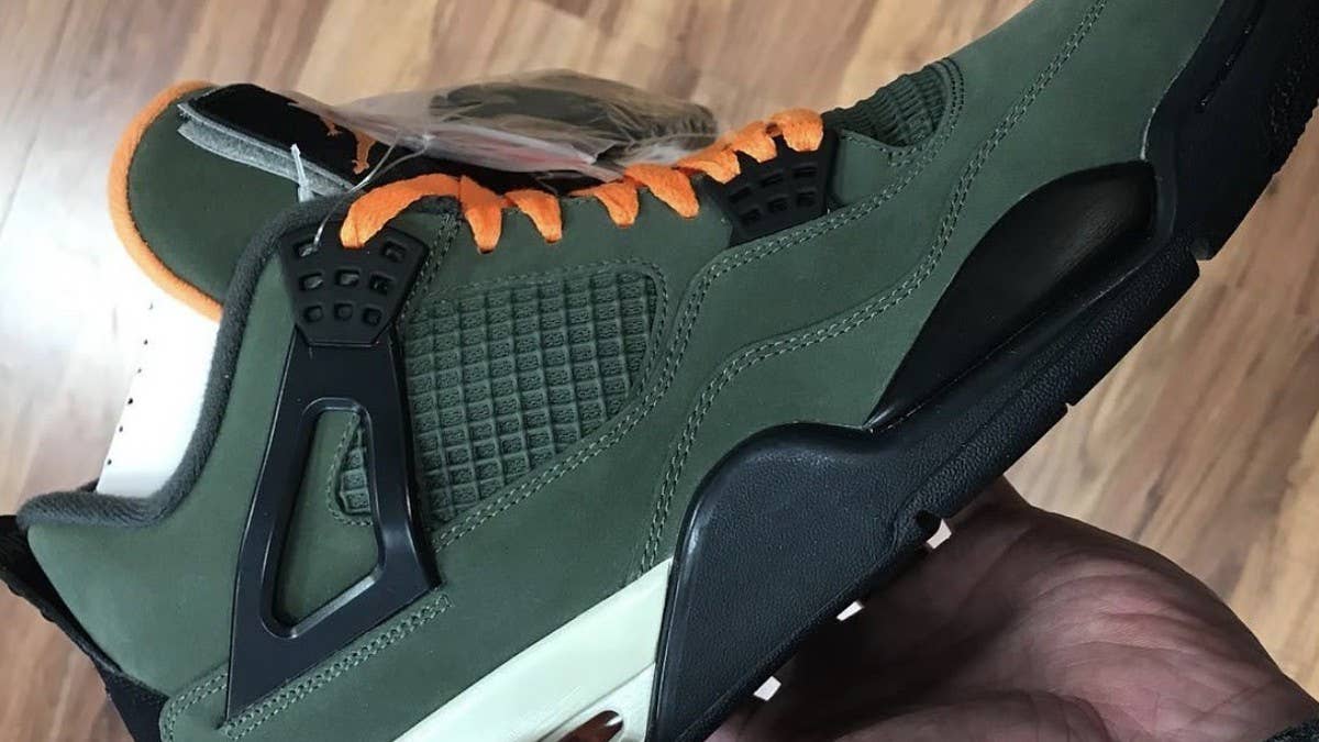 Images of a sample pair of a potential UNDFTD x Air Jordan 4 retro have surfaced.