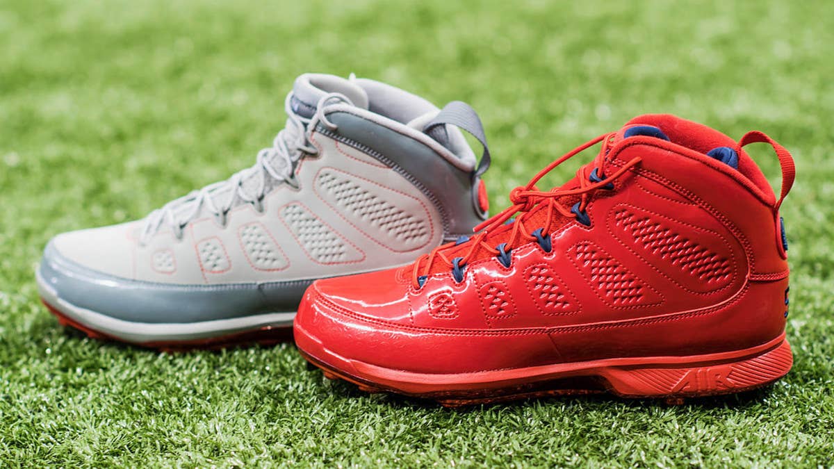 Jordan Brand gave its baseball players new Air Jordan 9 cleats for the 2018 season.