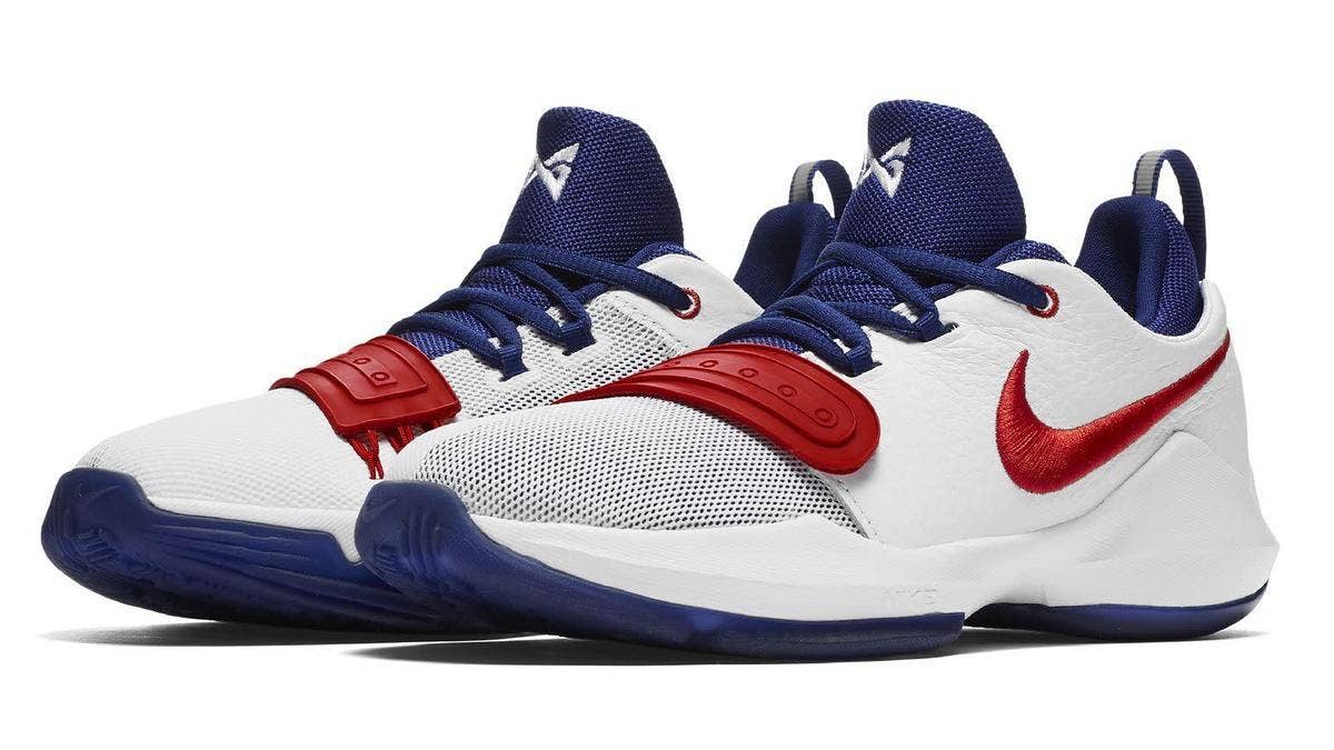 A release date has been announced  for a brand new red, white, and blue kid's "USA" colorway of the Nike PG 1.