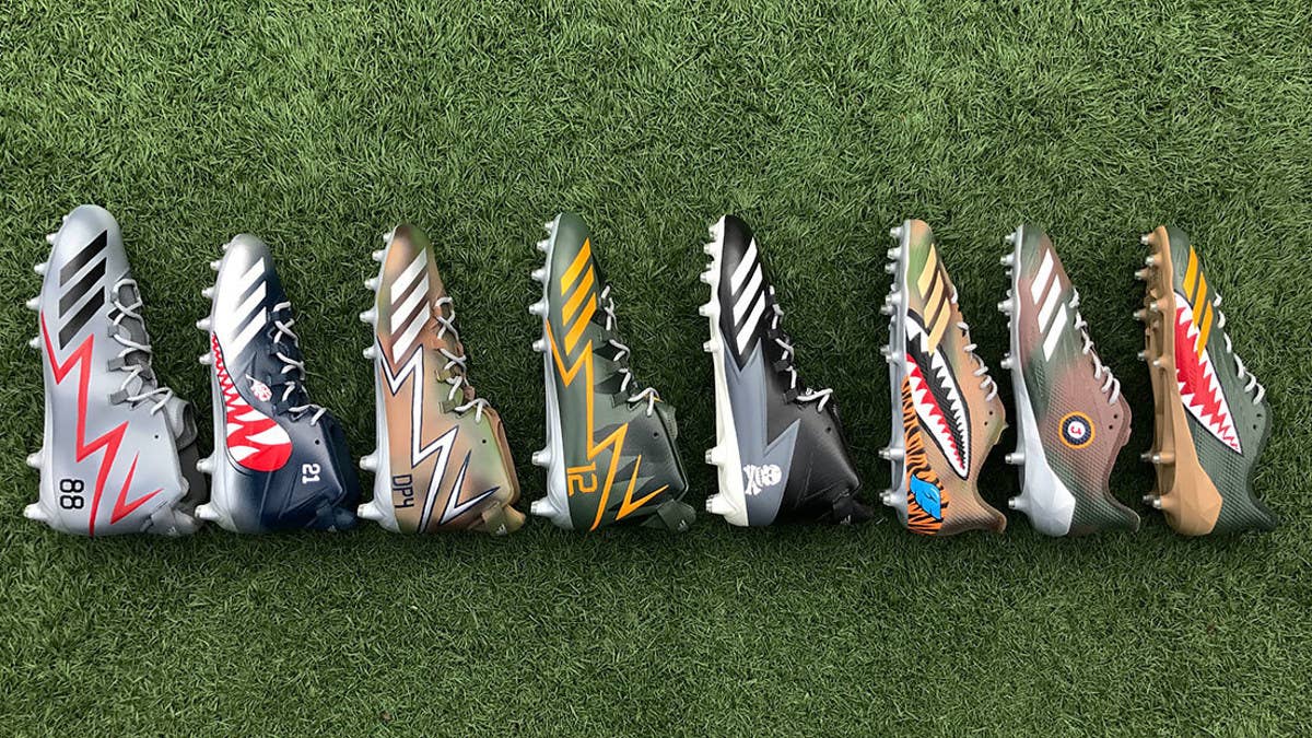 Celebrating Veteran's Day and the upcoming launch of Call of Duty: World War II, Adidas and Activision issue custom cleat packs to NFL athletes.