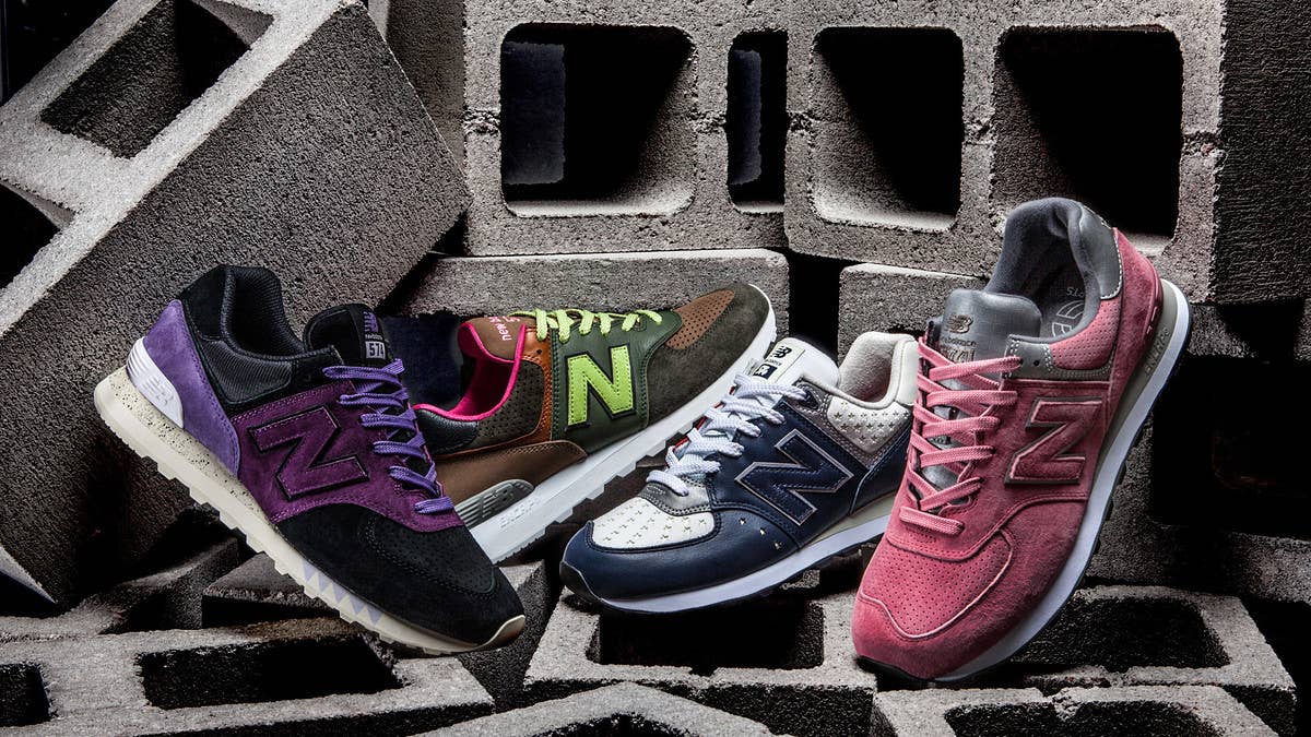 Release information for the New Balance 574 'Iconic Collaborations' pack.