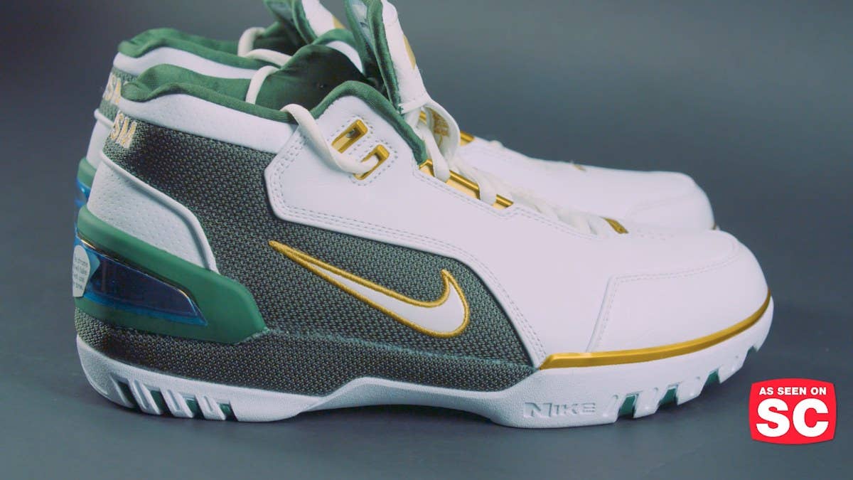 A detailed unboxing of LeBron James' Nike Air Zoom Generation 'SVSM' sneakers.