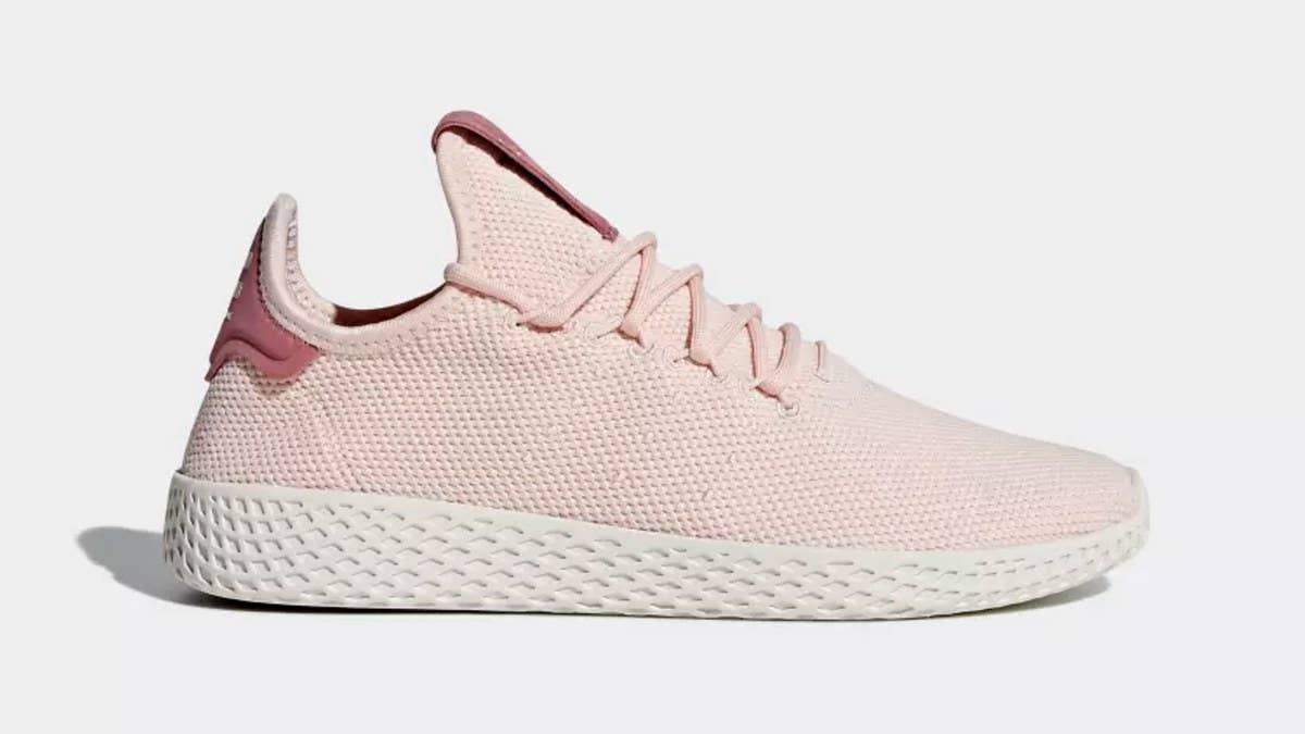 Official release information for three upcoming pairs of the Pharrell x Adidas Tennis Hu. 