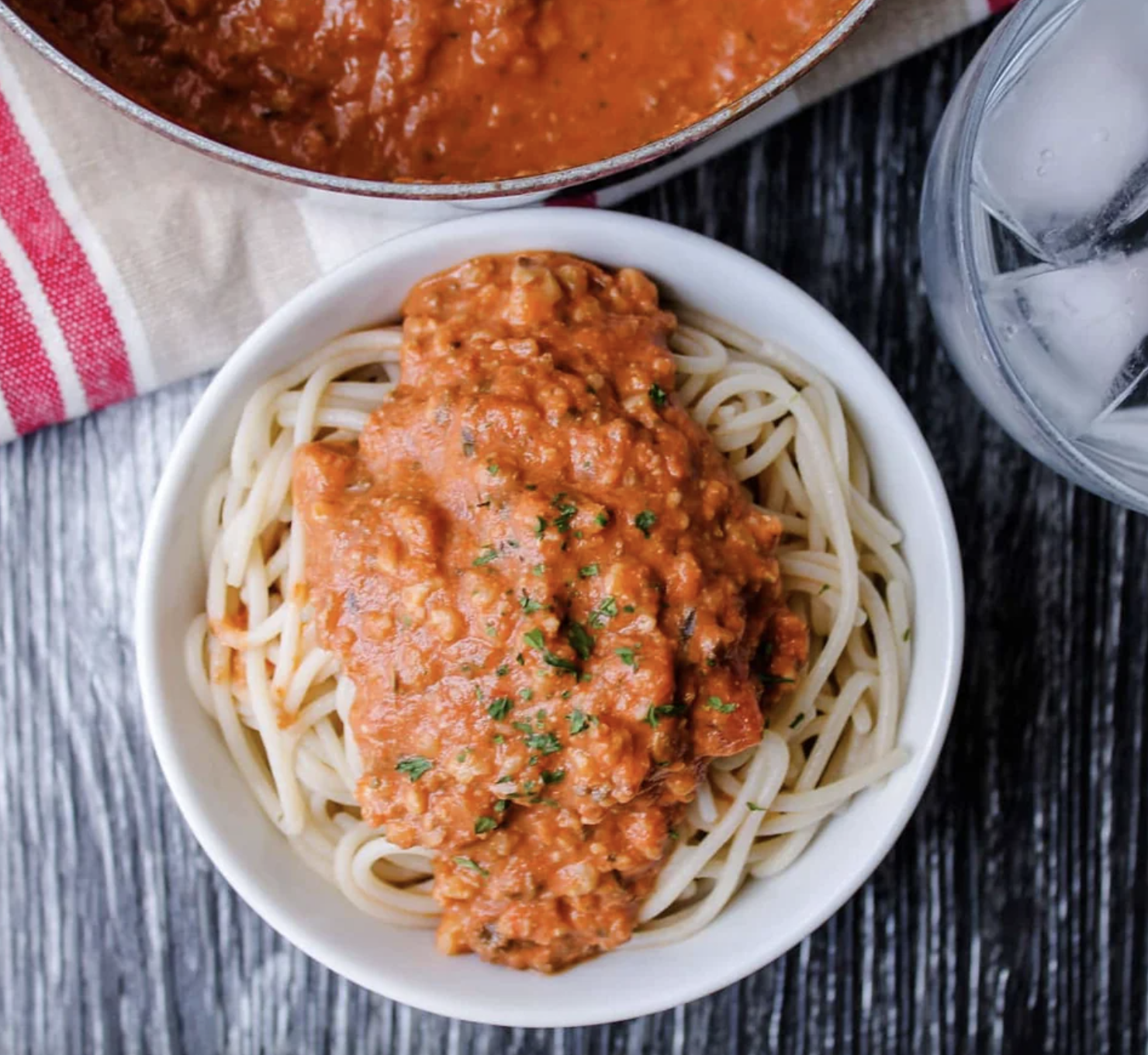 bowl of spaghetti with red sauce