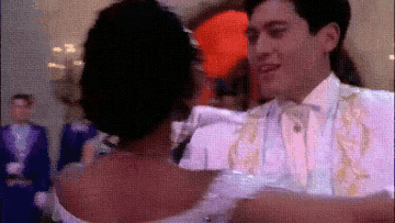 GIF of Cinderella and Prince Christopher dancing and singing
